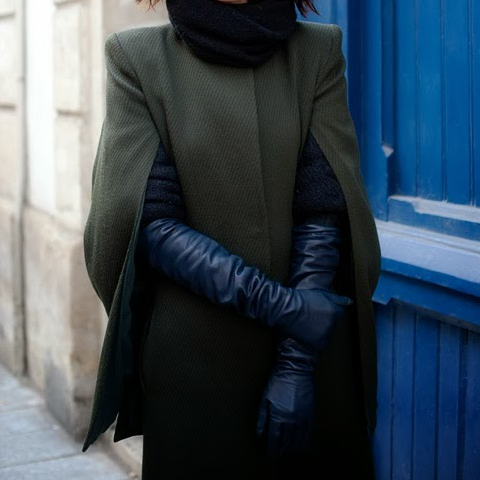 How to Wear: Long Leather Gloves
