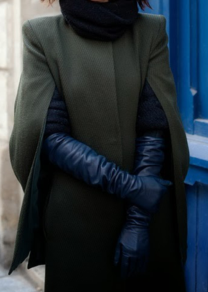 How to Wear: Long Leather Gloves