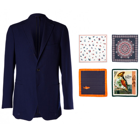 Collection Review: Men's Printed Silk & Linen Pocket Squares