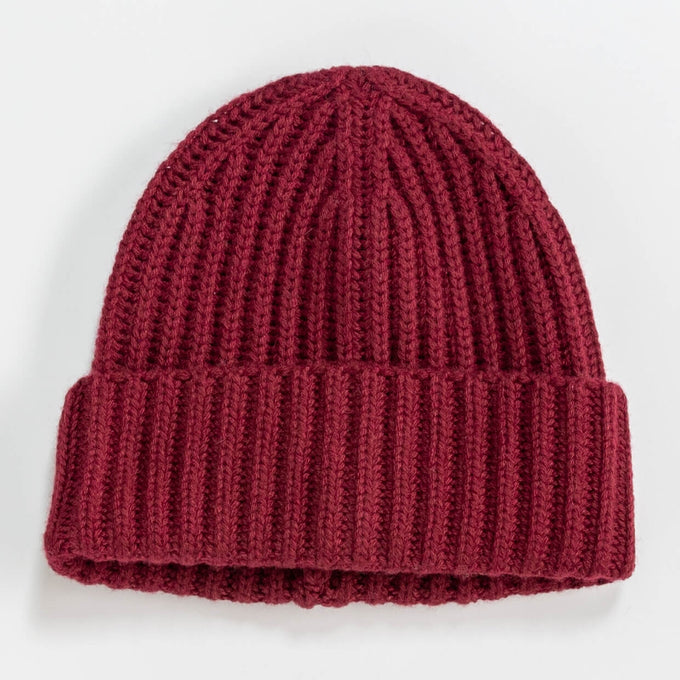 Burgundy Luxe Italian Cashmere Beanie