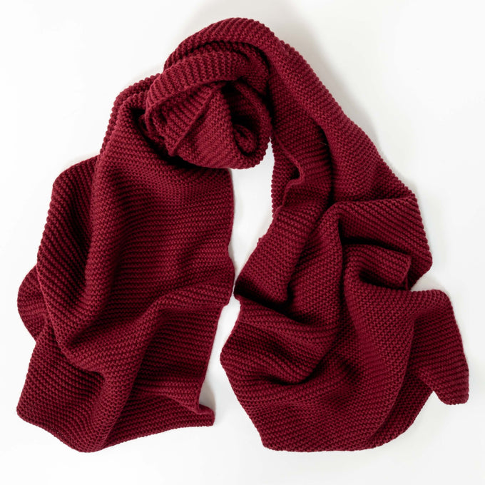Superluxe Burgundy Italian Cashmere Scarf