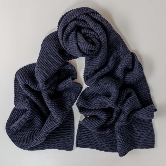 Superluxe Classic Navy Italian Cashmere Scarf