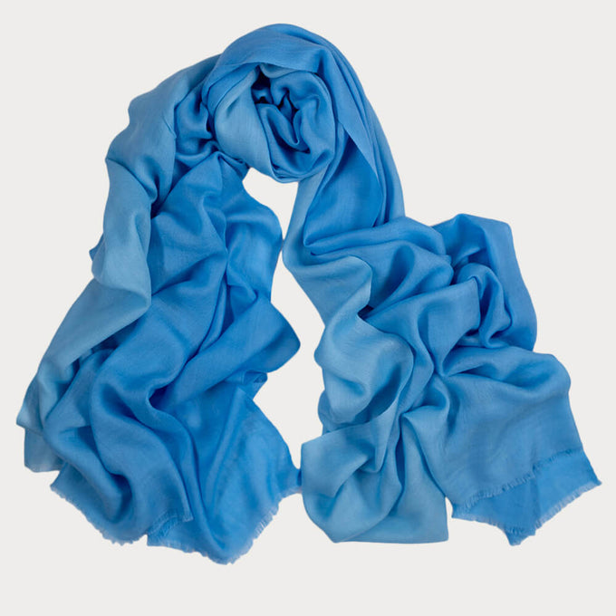 Little Boy Blue Shaded Cashmere and Silk Wrap