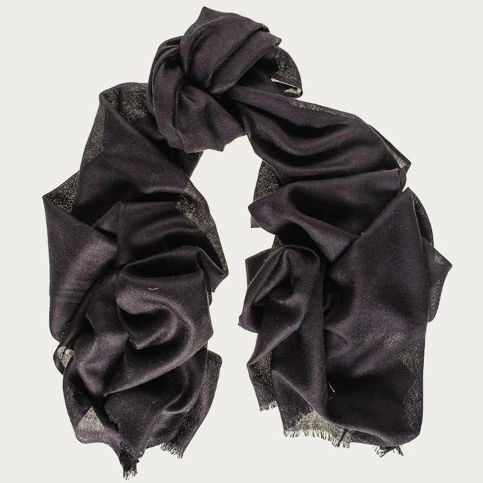 IMPERFECTLY YOURS: Classic Black Cashmere and Silk Scarf