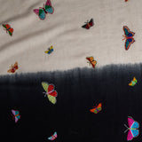 Hand Embroidered Pashmina Shawl - Butterflies