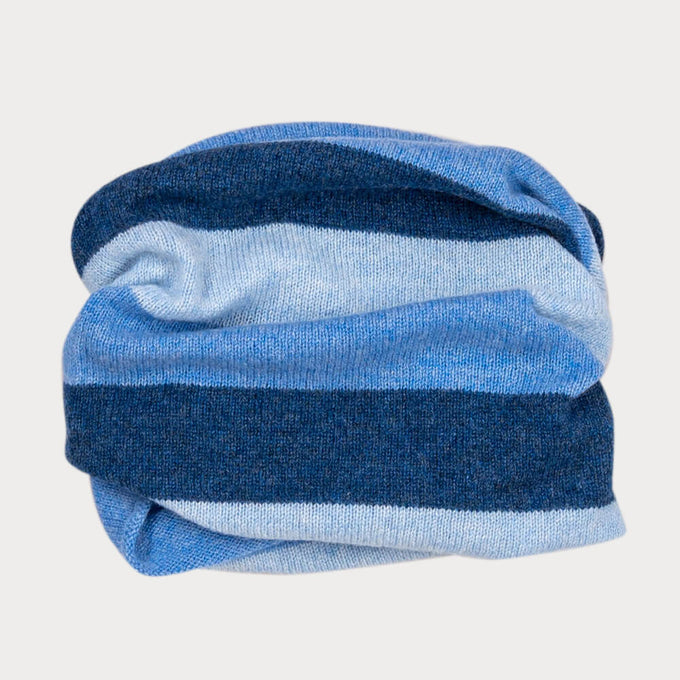 Triple Blues Italian Cashmere Snood