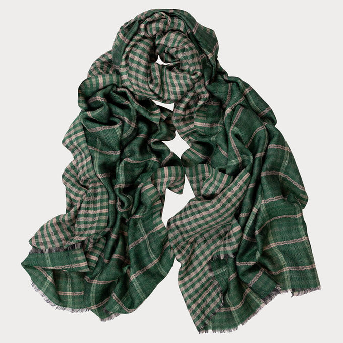 Broughton Reversible Silk and Wool Scarf