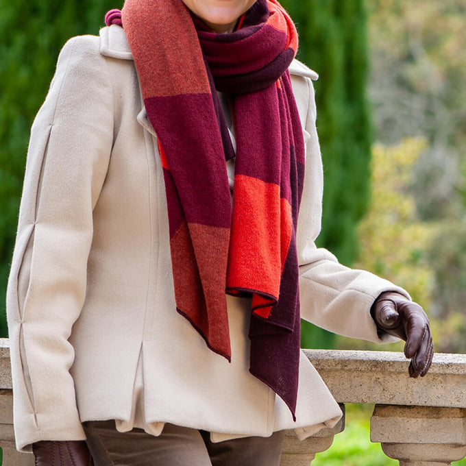 The Check Set - Earth Tones Italian Cashmere Scarf
