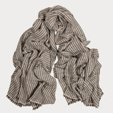 Chevron Striped Pashmina Cashmere Shawl