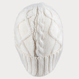 Coconut Cream Waffle Cashmere Beanie