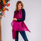 Japanese Violet Cashmere and Silk Wrap