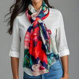 IMPERFECTLY YOURS: Dancing Poppies Cashmere and Silk Wrap