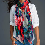 IMPERFECTLY YOURS: Dancing Poppies Cashmere and Silk Wrap