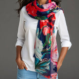 IMPERFECTLY YOURS: Dancing Poppies Cashmere and Silk Wrap