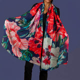 IMPERFECTLY YOURS: Dancing Poppies Cashmere and Silk Wrap