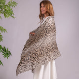 IMPERFECTLY YOURS: Dappled Leopard Print Cashmere and Silk Scarf