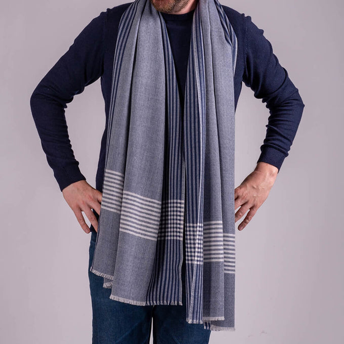 The Derby Fine Wool and Silk Scarf