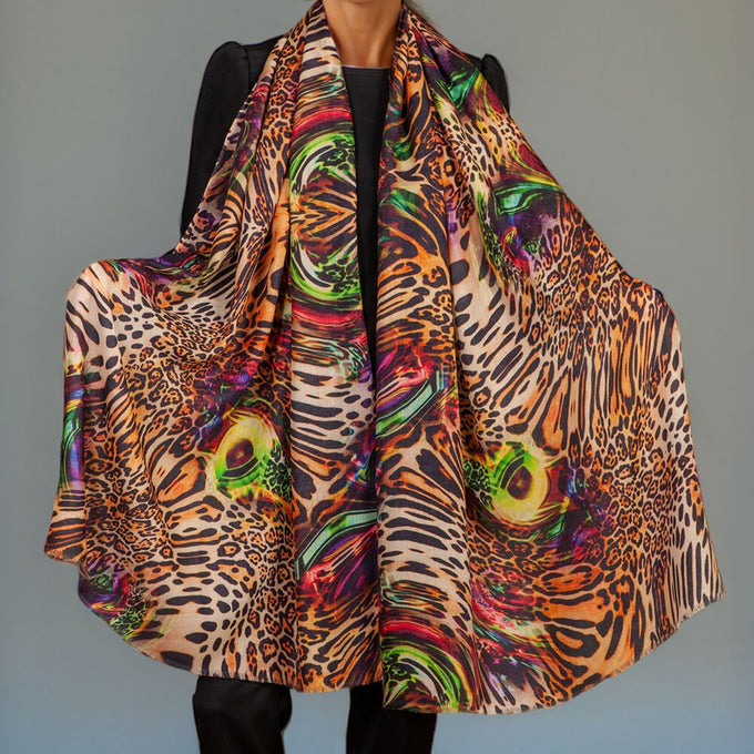 IMPERFECTLY YOURS: Jungle Mirage Cashmere and Silk Wrap