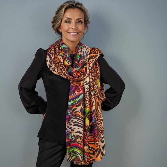 IMPERFECTLY YOURS: Jungle Mirage Cashmere and Silk Wrap