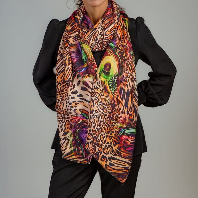 IMPERFECTLY YOURS: Jungle Mirage Cashmere and Silk Wrap