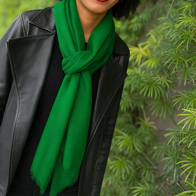 IMPERFECTLY YOURS:  Forest Green Cashmere and Silk Wrap