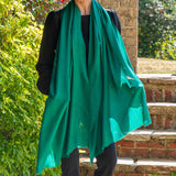 Emerald Green Cashmere and Silk Wrap
