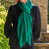 Emerald Green Cashmere and Silk Wrap
