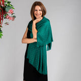 Swarovski Emerald Green Cashmere and Silk Wrap