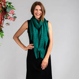 Swarovski Emerald Green Cashmere and Silk Wrap