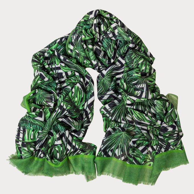 IMPERFECTLY YOURS: Green Fern Cashmere and Silk Wrap