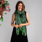 IMPERFECTLY YOURS: Green Fern Cashmere and Silk Wrap