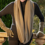 Double Size Olive Green Italian Cashmere Snood