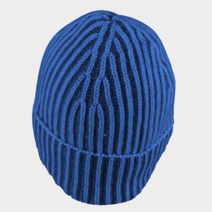 Blue Jeans Striped Cashmere Beanie