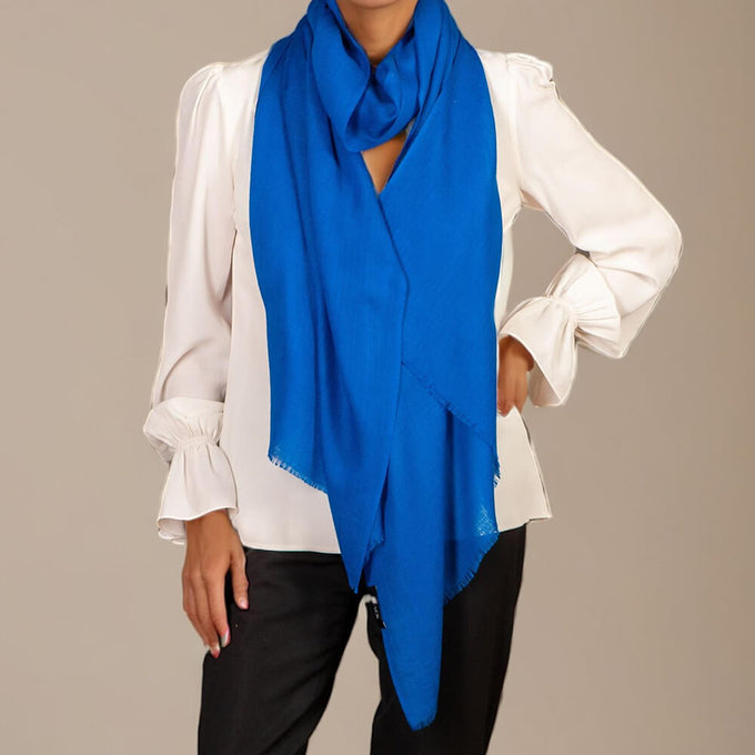 IMPERFECTLY YOURS: Lapis Blue Cashmere and Silk Wrap