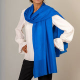 IMPERFECTLY YOURS: Lapis Blue Cashmere and Silk Wrap