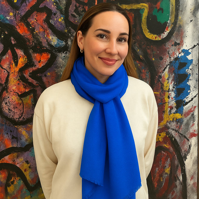 IMPERFECTLY YOURS: Lapis Blue Cashmere and Silk Wrap