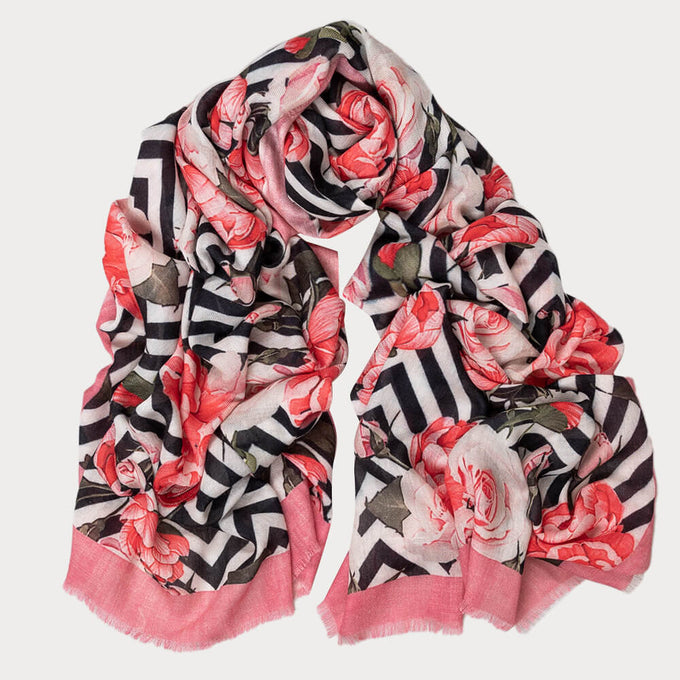 IMPERFECTLY YOURS: Pink Peony Cashmere and Silk Wrap