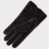 Men’s Handsewn Black Deerskin Gloves - Cashmere Lined