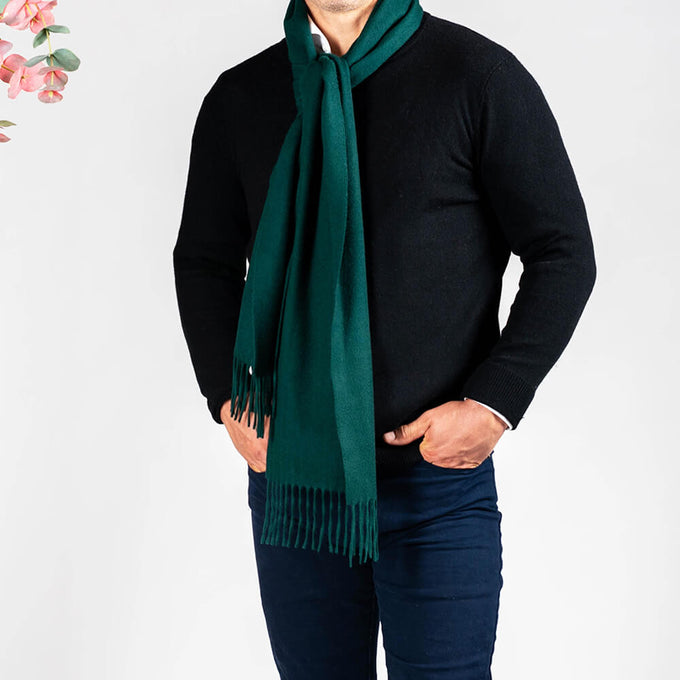 Forest Green Scottish Cashmere Scarf