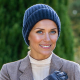 Navy Luxe Italian Cashmere Beanie