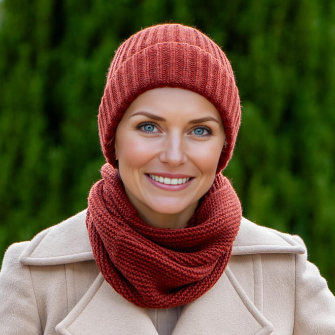 Terracotta Luxe Italian Cashmere Beanie