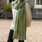 Sage Green Cashmere and Silk Wrap
