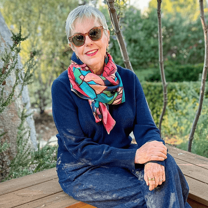 IMPERFECTLY YOURS: Pineapple Print Cashmere and Silk Wrap