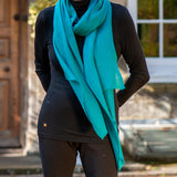 Teal Green Cashmere and Silk Wrap