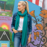 IMPERFECTLY YOURS: Teal Green Cashmere and Silk Wrap