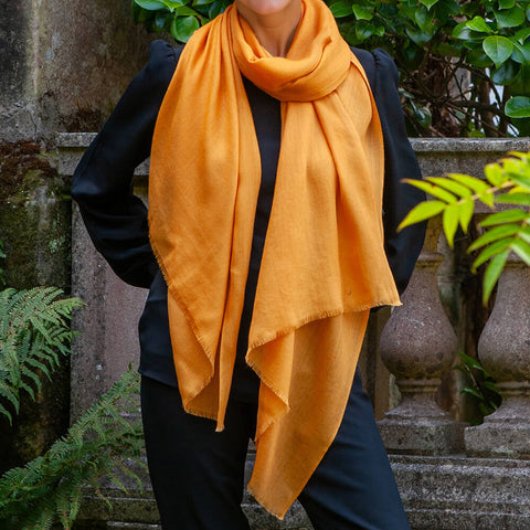 The Spice Route Quintet - Turmeric Cashmere and Silk Wrap