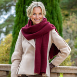 Superluxe Burgundy Italian Cashmere Scarf