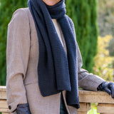Superluxe Classic Navy Italian Cashmere Scarf