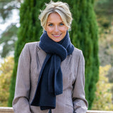 Superluxe Classic Navy Italian Cashmere Scarf