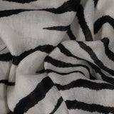 Black and White Zebra Print Cashmere and Silk Wrap